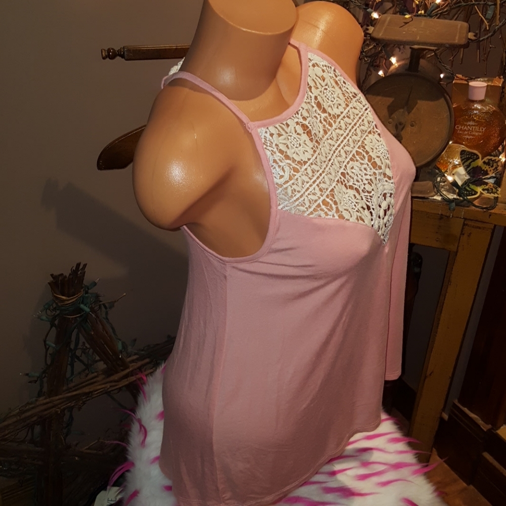Bebe crochet racerback tank top S - Picture 3 of 6